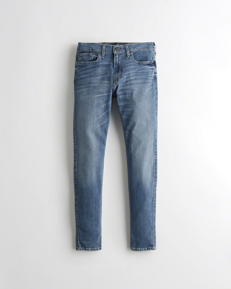 Jeans Hollister Uomo Advanced Stretch Super Skinny Lavaggio Chiaro Italia (907ADFTG)